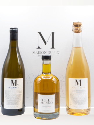 Coffret de 3 bouteilles : M53 Chardonnay + Bulle du Pin + huile de colza